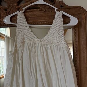 Doen size M White Crochet Strap Dress